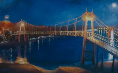 Teddington Lock, Moonlight by Lee Campbell